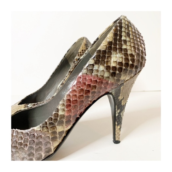 SZ 39.5 Vintage Antonio da Pescara Snakeskin Pumps - Picture 4 of 5